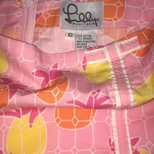 LILLY PULITZER Pineapple skirt FAN SEA PANTS